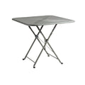 **Table pliante en métal rétractable avec surface perforée**