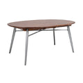 **Table ronde en bois avec pieds métalliques**