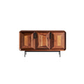 **Titre technique : Buffet en bois sculpté avec piètement métallique**